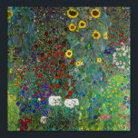 Poster Jardin agricole avec tournesols | Gustav Klimt |<br><div class="desc">Farm Garden with Sunflowers est un tableau de Gustav Klimt de 1907.</div>
