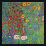 Poster Jardin agricole de Gustav Klimt avec tournesols<br><div class="desc">Jardin agricole de Gustav Klimt avec affiche des tournesols.</div>