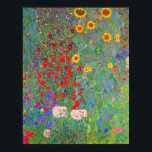 Poster Jardin agricole de Gustav Klimt avec tournesols<br><div class="desc">Jardin agricole de Gustav Klimt avec affiche des tournesols.</div>