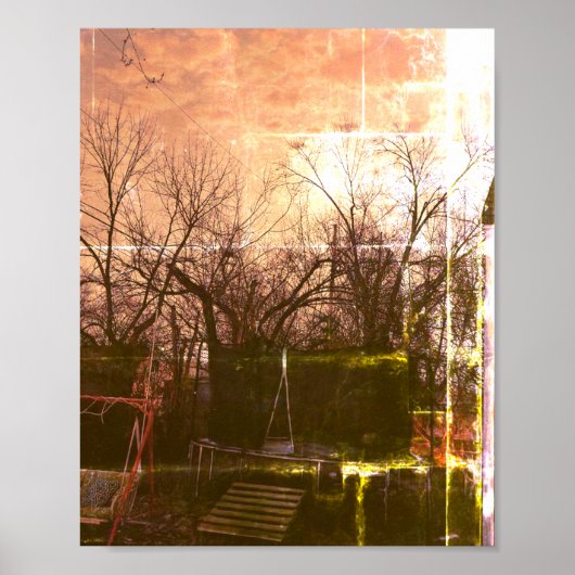 Poster Jardin arrière soleil (Devant)