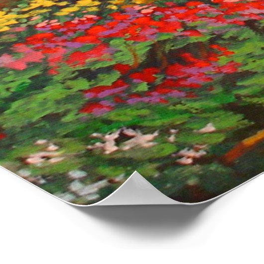 Poster Jardin aux fleurs. (Coin)