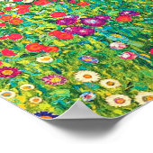 Poster Jardin aux fleurs, Gustav Klimt (Coin)