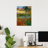 Poster Jardin aux fleurs, Van Gogh (Bureau à domicile)
