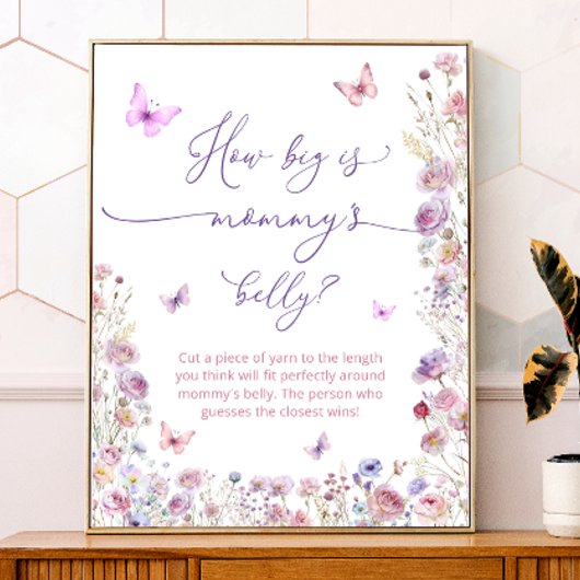 Poster Jardin aux papillons Quelle taille est le ventre d