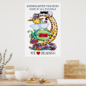 Poster Jardin-Choisissez Taille-Nous Aimons La Lecture !  (Cuisine)