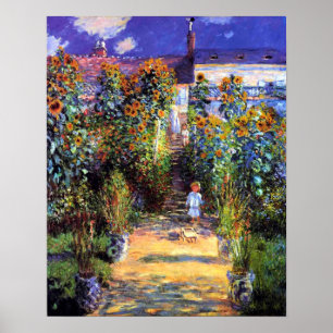 Poster Jardin Claude Monet Fleurs de tournesol été