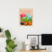 Poster Jardin coloré de Cactus (Bureau à domicile)