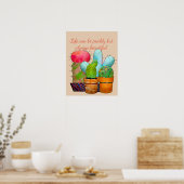 Poster Jardin coloré de Cactus (Cuisine)