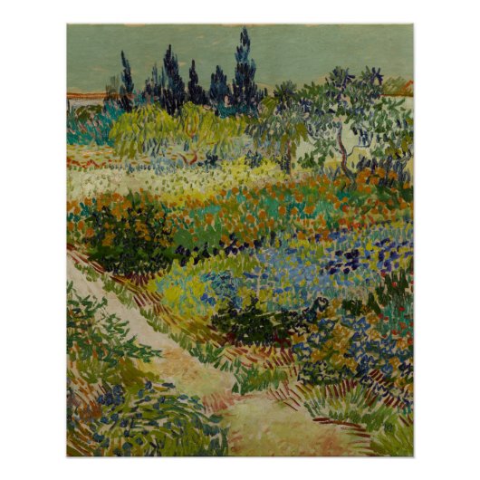 Poster Jardin d'Arles - Vincent Van Gogh (Devant)