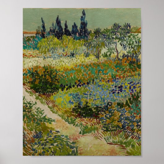 Poster Jardin d'Arles - Vincent Van Gogh (Devant)