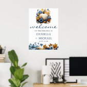 Poster Jardin d'automne élégant Citrouille blanc (Bureau à domicile)