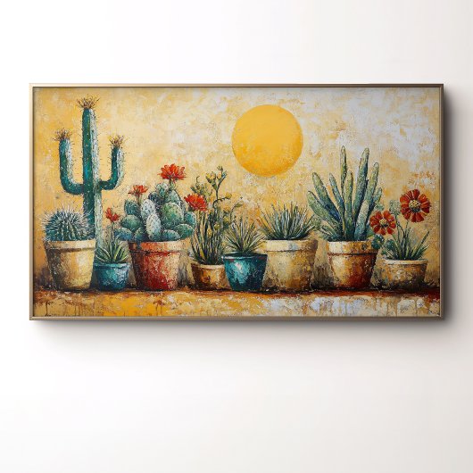 Poster Jardin De Cactus En Pots