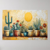 Poster Jardin De Cactus En Pots (Devant)