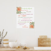 Poster Jardin de campagne, panneau de remerciement de réc (Cuisine)