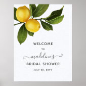 Poster Jardin de Citron Moderne de Mariage : Bienvenue (Devant)