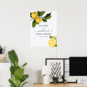 Poster Jardin de Citron Moderne Mariage Accueil  (Bureau à domicile)
