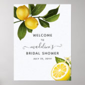 Poster Jardin de Citrons Moderne Mariage Shower de Mariée (Devant)