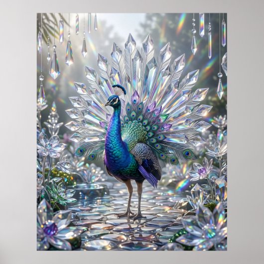 Poster Jardin de cristal Prism Peacock (Devant)