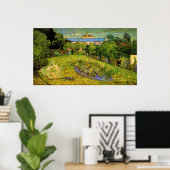 Poster Jardin de Daubigny par Vincent van Gogh (Bureau à domicile)