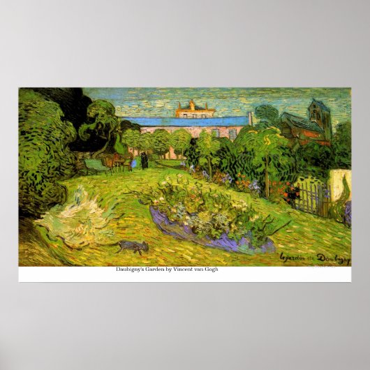 Poster Jardin de Daubigny par Vincent van Gogh (Devant)