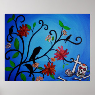 POSTER JARDIN DE DIA DEL LOS MUERTOS