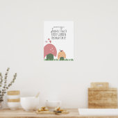 Poster Jardin de Fées Champignons Coccinelles Papillons (Cuisine)