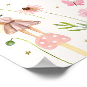 Poster Jardin de fées magiques Floral Bienvenue d'anniver (Coin)