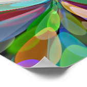 Poster Jardin de Fleur sauvage de libellules Abstrait Flo (Coin)