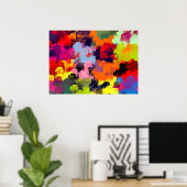 POSTER JARDIN DE FLEURS (Bureau à domicile)