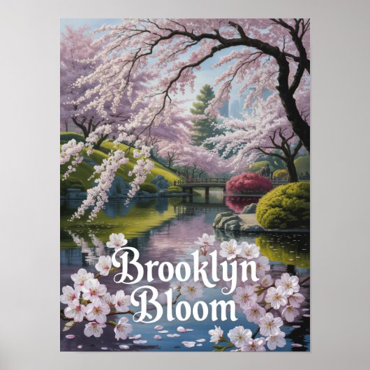 Poster Jardin de fleurs de cerisier de Brooklyn Bloom (Devant)