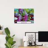 Poster jardin de fleurs de lilas en fleurs (Bureau à domicile)