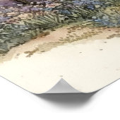 Poster Jardin de fleurs de maman Aquarelle Vintage (Coin)