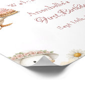 Poster Jardin de fleurs d'oie soie Champignons 1er annive (Coin)