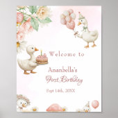 Poster Jardin de fleurs d'oie soie Champignons 1er annive (Devant)