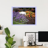 Poster Jardin de fleurs élégant (Bureau à domicile)
