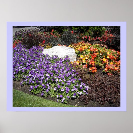 Poster Jardin de fleurs élégant (Devant)