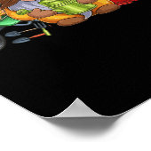 Poster Jardin de fleurs Gnome avec abeilles et jardinier  (Coin)