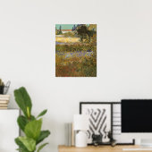 Poster Jardin de fleurs par Vincent van Gogh (Bureau à domicile)