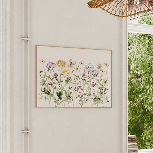 Poster Jardin de Fleurs Sauvages
