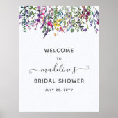 Poster Jardin de fleurs sauvages Bienvenue à la fête de m (Devant)