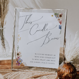 Poster Jardin de fleurs sauvages coloré Ce panneau de bou