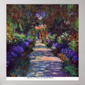 Poster Jardin de Giverny par Claude Monet (Devant)