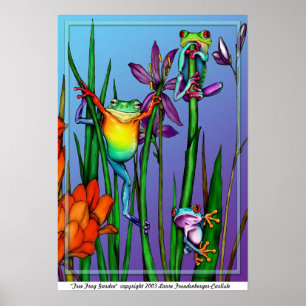 Poster Jardin de grenouille d'arbre