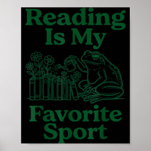 Poster Jardin de grenouilles lecture hommes femmes enfant