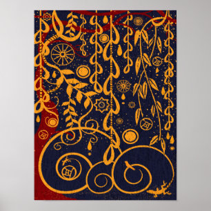 Poster Jardin de Gustav Art Nouveau Abstrait