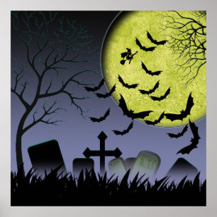 Poster Jardin de Halloween Grave