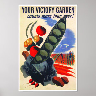 Poster Jardin de la Victoire 2ème guerre mondiale