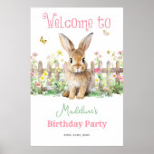 Poster Jardin de lapin mignon *Poster d'Affiche de bienve (Devant)