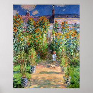 Poster Jardin de l'artiste à Vetheuil, Claude Monet