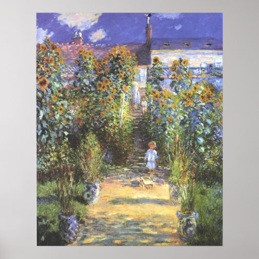 Poster Jardin de l'artiste à Vetheuil - Claude Monet (Devant)